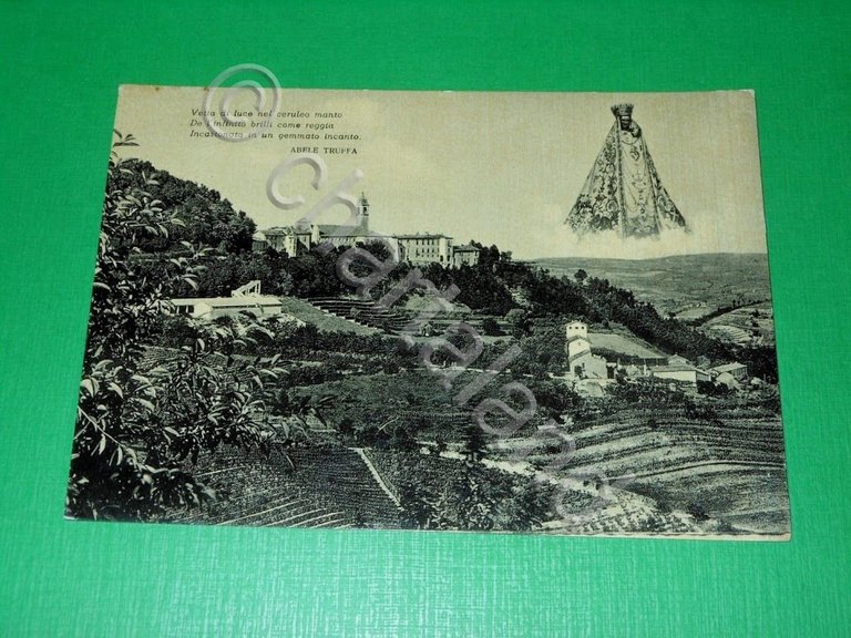 Cartolina Saluti dal Santuario di Crea Monferrato - Veduta 1956