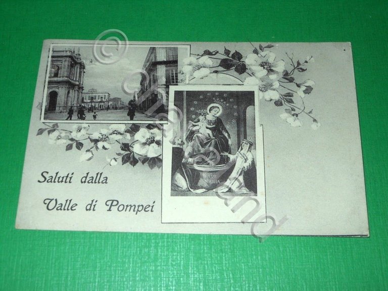 Cartolina Saluti dalla Valle di Pompei - Vedute diverse 1913