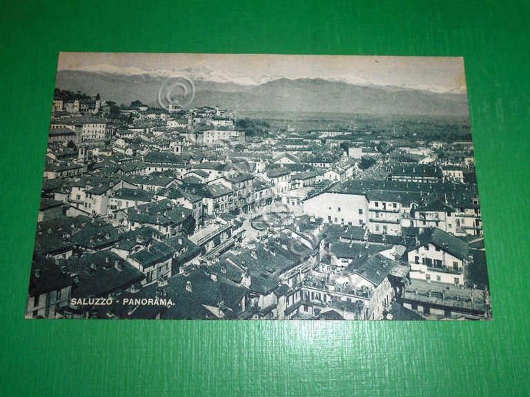 Cartolina Saluzzo - Panorama 1930 ca.