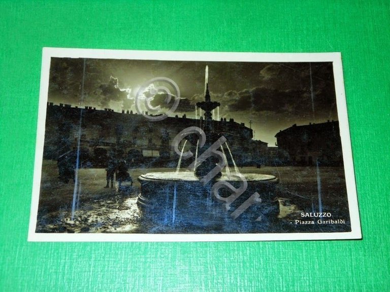 Cartolina Saluzzo - Piazza Garibaldi 1920 ca.