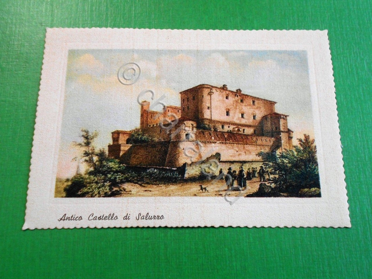 Cartolina Saluzzo ( Cuneo ) - Il Castello 1950 ca.