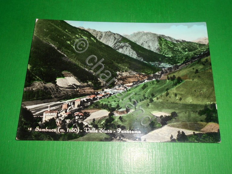 Cartolina Sambuco - Valle Stura - Panorama 1960 ca