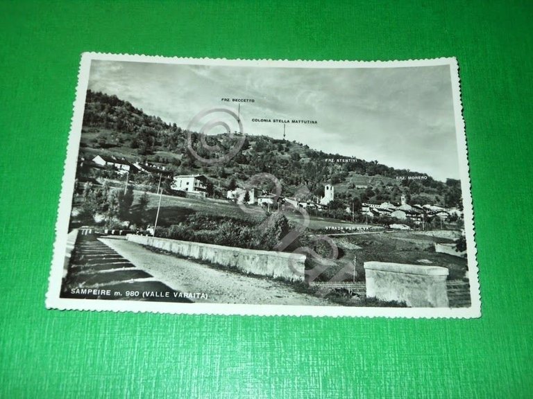 Cartolina Sampeire ( Valle Varaita ) - Scorcio panoramico 1957