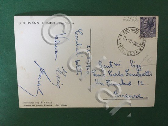 Cartolina San Giovanni Gemini - Panorama - 1960