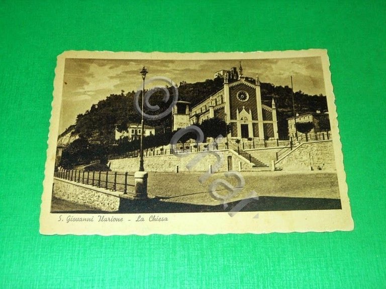 Cartolina San Giovanni Ilarione - La Chiesa 1942.