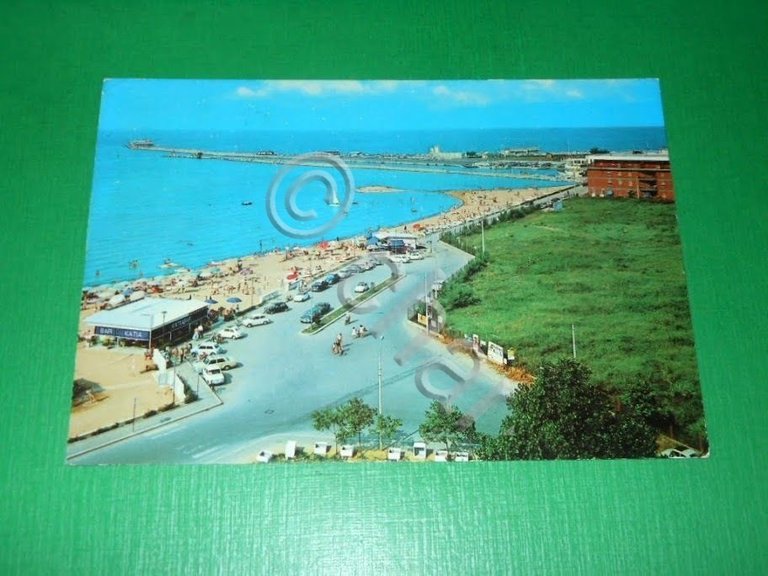 Cartolina San Giuliano - Particolare della spiaggia 1977.