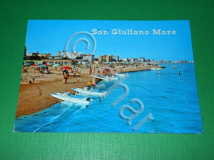 Cartolina San Giuliano Mare - Panorama Spiaggia 1974.