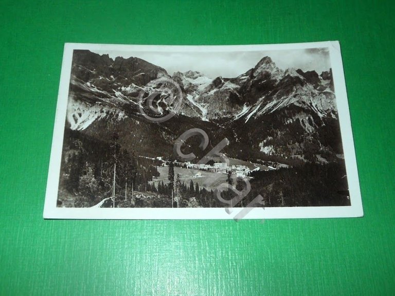 Cartolina San Martino di castrozza e Cima Rosetta 1936.