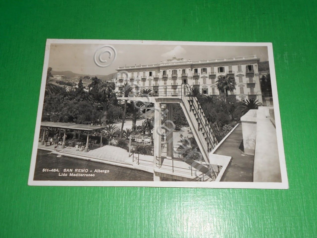Cartolina San Remo - Albergo - Lido Mediterraneo 1943