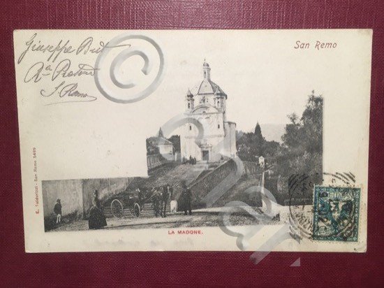 Cartolina San Remo - La Madone - 1902
