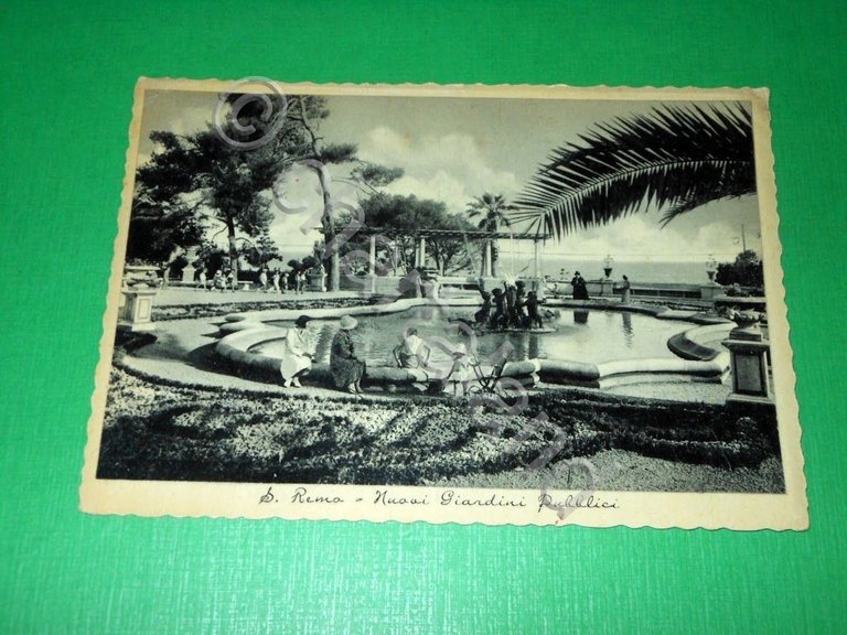 Cartolina San Remo - Nuovi Giardini Pubblici 1938