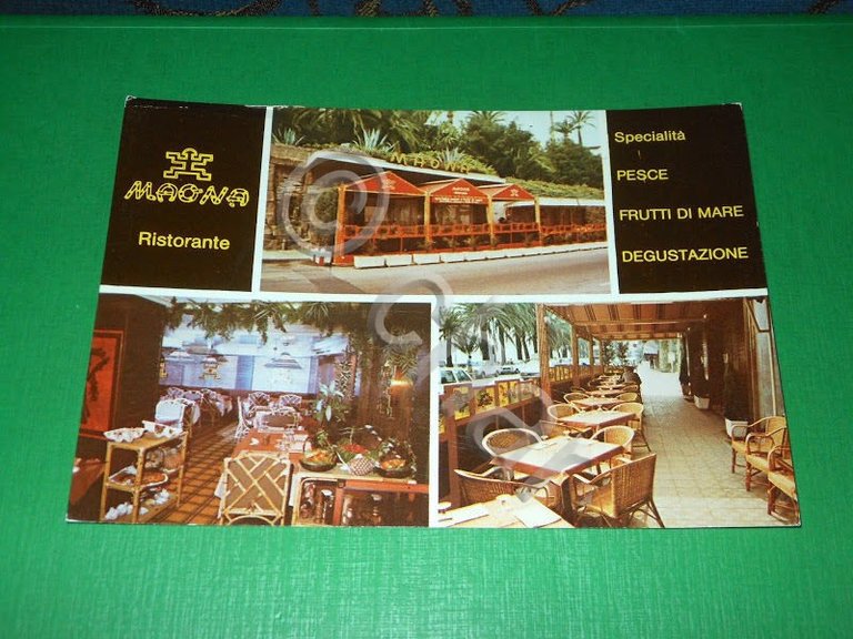 Cartolina San Remo - Ristorante Maona 1981.