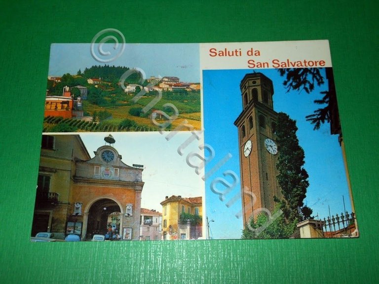 Cartolina San Salvatore Monferrato - Vedute diverse 1980.