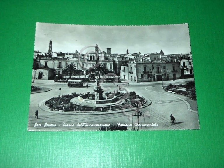 Cartolina San Severo - Piazza dell' Incoronazione - Fontana Monumentale …