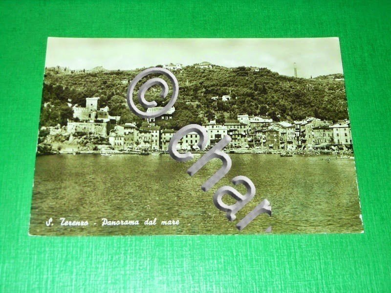 Cartolina San Terenzo - Panorama dal mare 1950 ca.