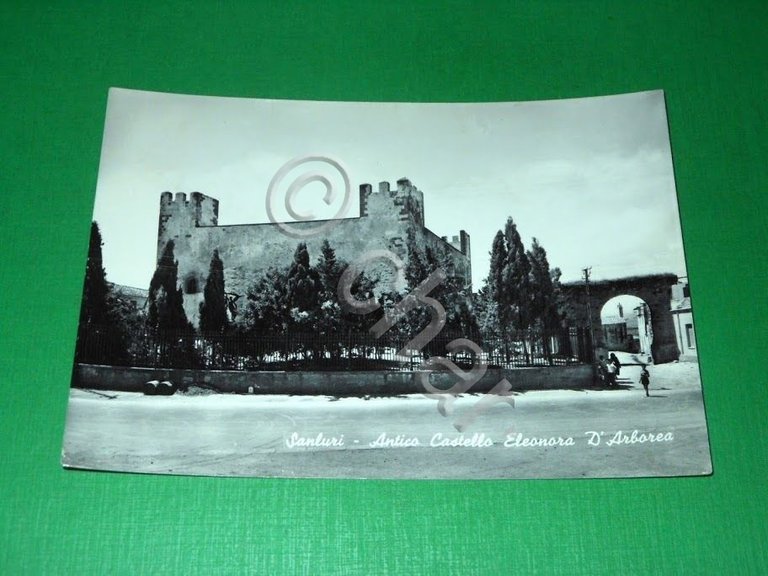Cartolina Sanluri - Antico Castello Eleonora D'Arborea 1956.