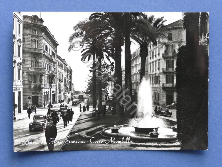 Cartolina Sanremo - Corso Mombello - 1958