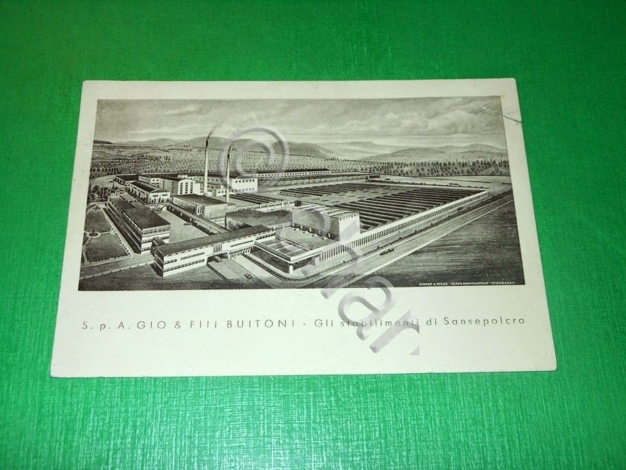 Cartolina Sansepolcro - Stabilimento S.p.A. Gio & F.lli Buitoni 1956
