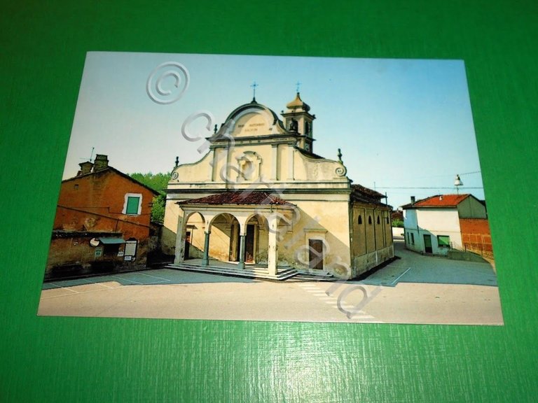 Cartolina Sant'Antonino ( Vercelli ) - Piazza Parrocchiale 1970 ca