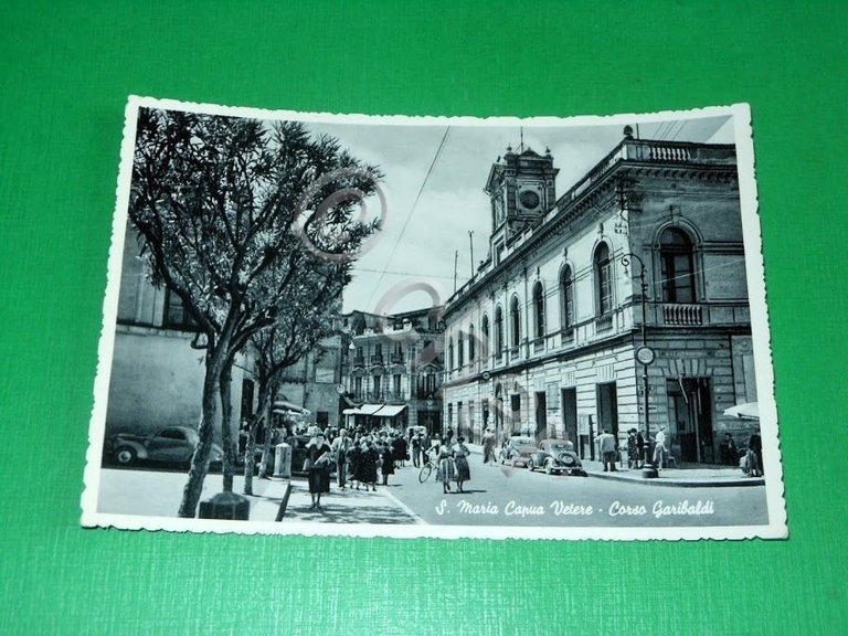 Cartolina Santa Maria Capua Vetere - Corso Garibaldi 1955 ca.