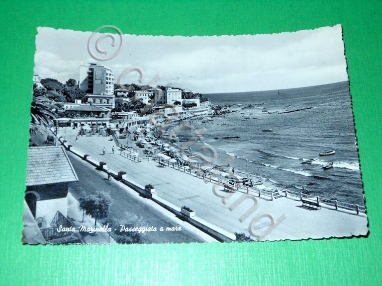 Cartolina Santa Marinella - Passeggiata a mare 1958 | Immagine Gallery 2
