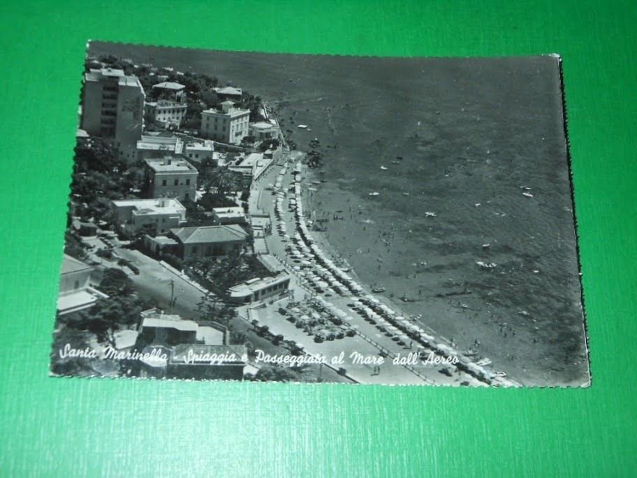 Cartolina Santa Marinella - Spiaggia e Passeggiata al Mare dall' …