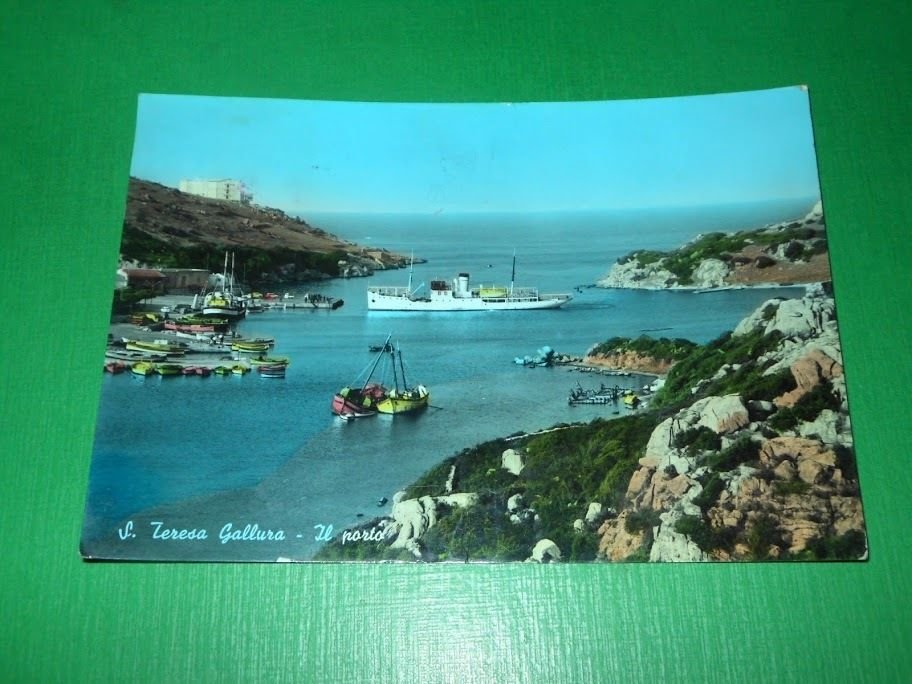 Cartolina Santa Teresa Gallura - Il porto 1965
