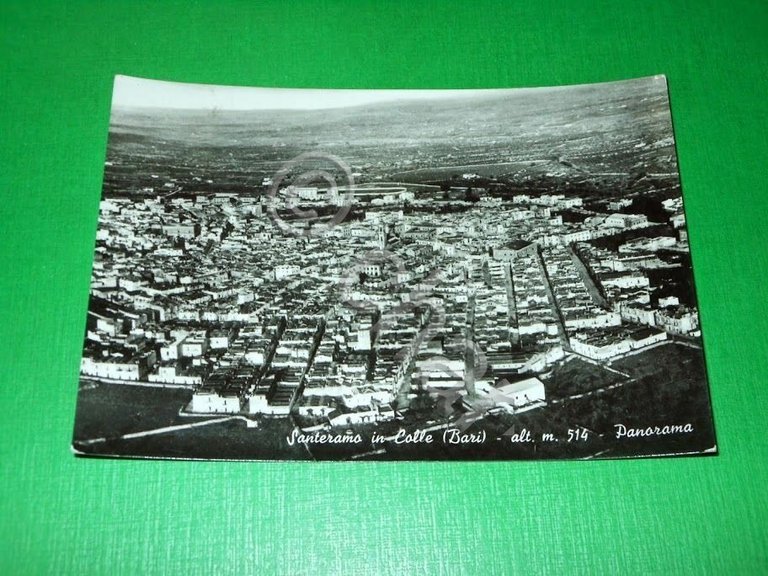 Cartolina Santeramo in Colle ( Bari ) - Panorama 1956.