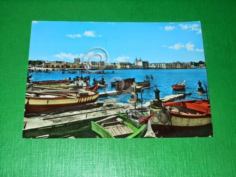 Cartolina Santo Spirito ( Bari ) - Il porto 1959.