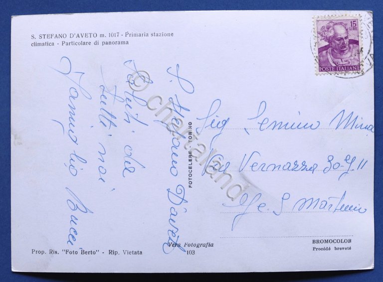 Cartolina Santo Stefano d'Aveto - Particolare di panorama - 1963 …