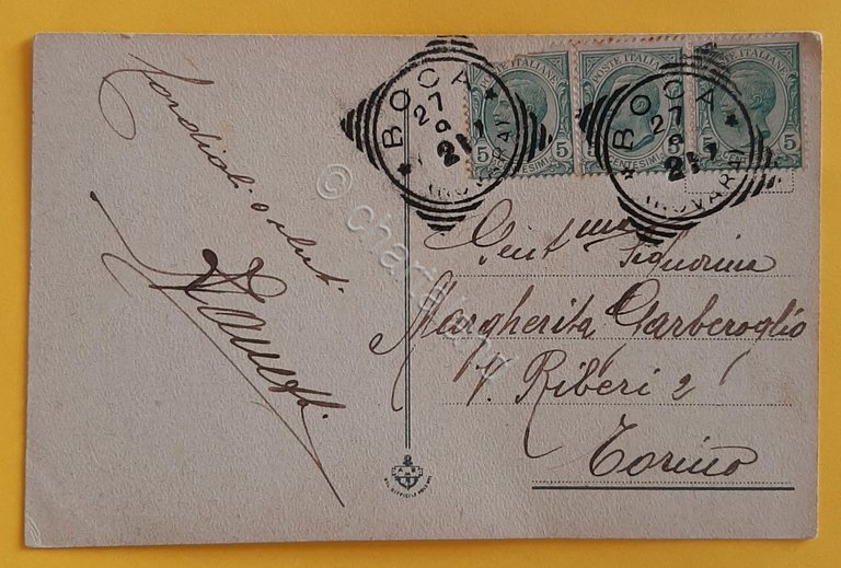 Cartolina Santuario del SS. Crocifisso e Panorama di Boca ( …