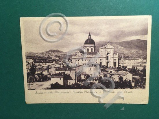 Cartolina Santuario Della Porziuncola - Basilica Parrocchiale - 1920 ca.
