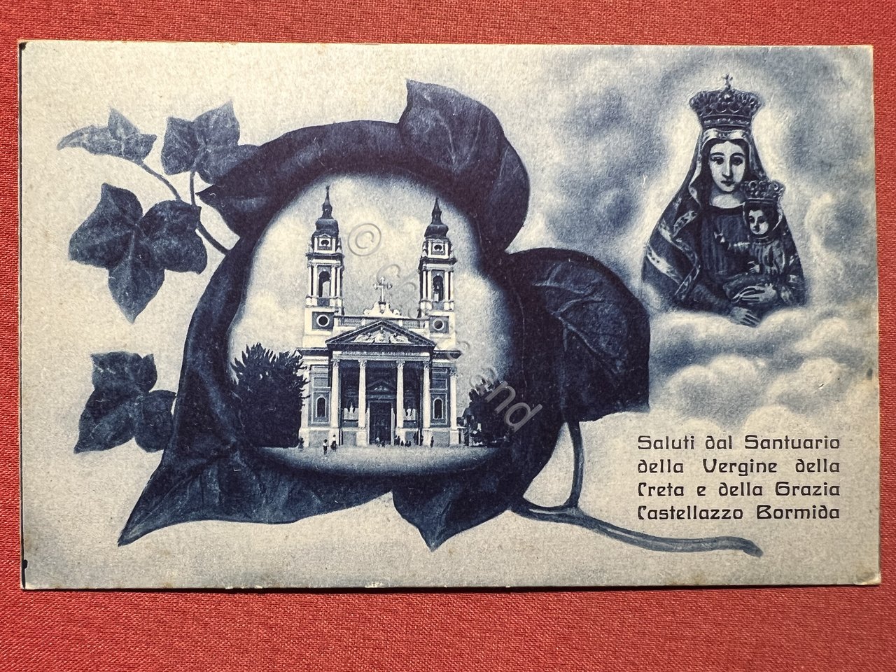 Cartolina Santuario della Vergine della Creta e Grazia, Castellazzo Bormida …