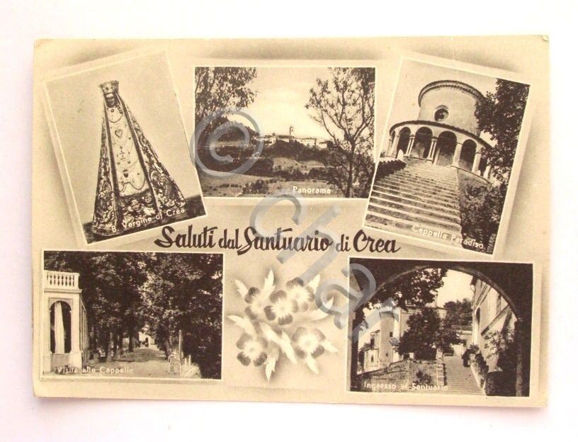 Cartolina Santuario di Crea - vedute diverse 1961 | Immagine principale