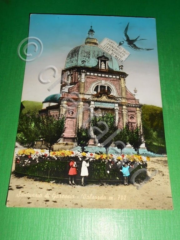 Cartolina Santuario di Garessio - Valsorda 1963.