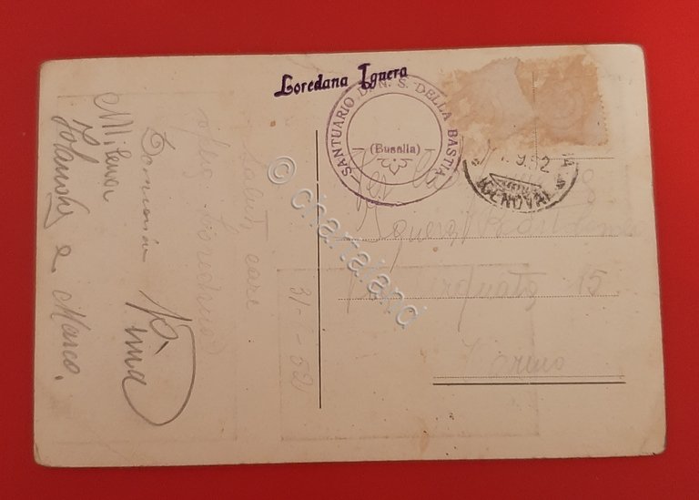 Cartolina Santuario di N. S. della Bastia ( Busalla ) …
