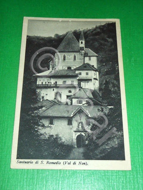Cartolina Santuario di S. Romedio - Val di Non 1939.