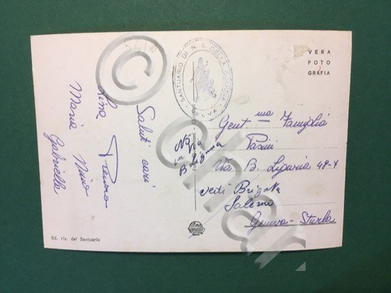 Cartolina Santuario Di Velva - Chiavari - 1970