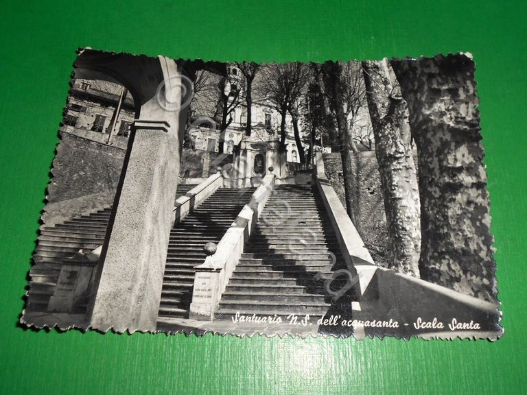 Cartolina Santuario N. S. dell' acquasanta - Scala Santa 1955.