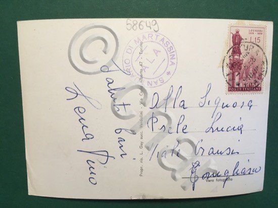 Cartolina Santuario N.S. Di Loudes In Martassina m.1200 - 1958