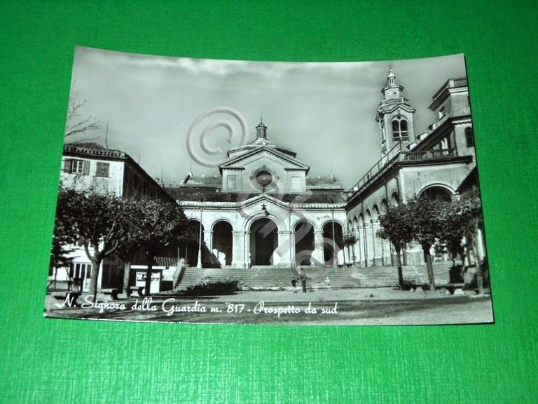 Cartolina Santuario N. Signora della Guardia - Prospetto da sud …
