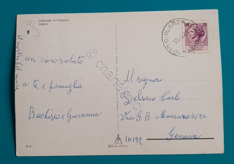 Cartolina Sardegna Pittoresca - Cabras - 1969