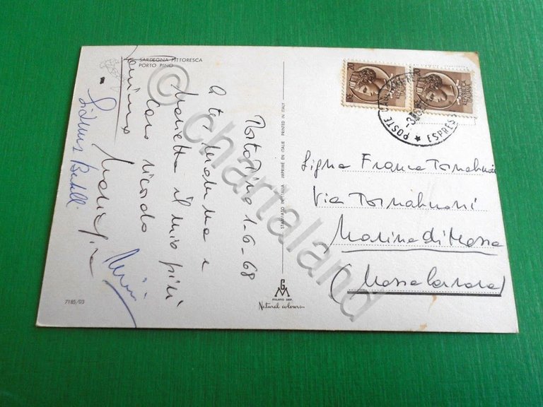 Cartolina Sardegna Pittoresca - Porto Pino 1968.