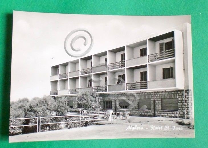 Cartolina Sassari - Alghero - Hotel El Faro - 1957