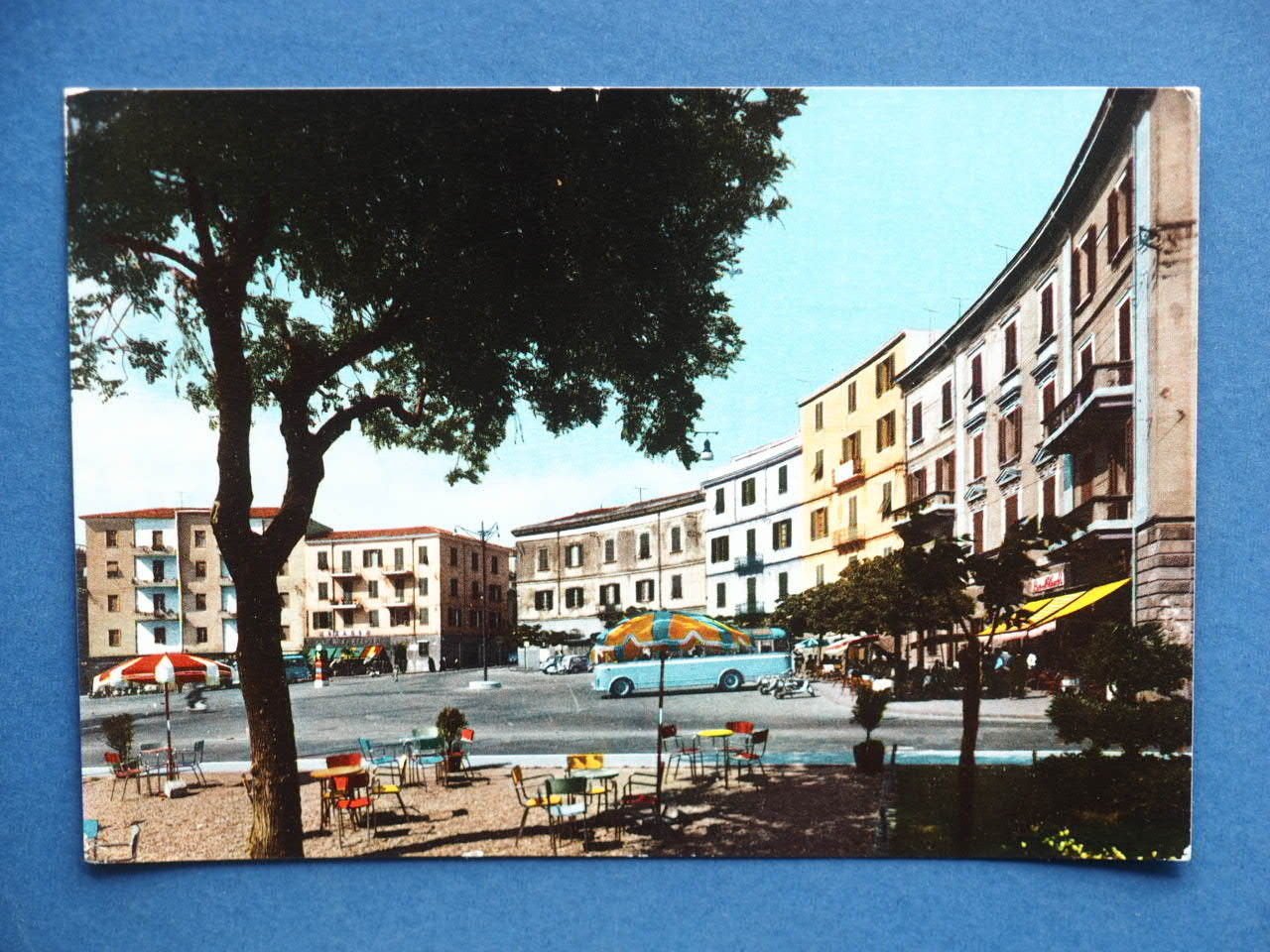 Cartolina Sassari - Emiciclo Garibaldi - 1961.
