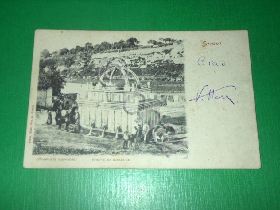 Cartolina Sassari - Fonte di Rosello 1900 ca.