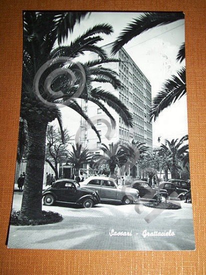 Cartolina Sassari - Grattacielo 1956.