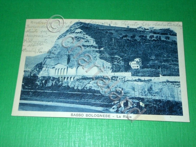 Cartolina Sasso Bolognese - La Rupe 1934.