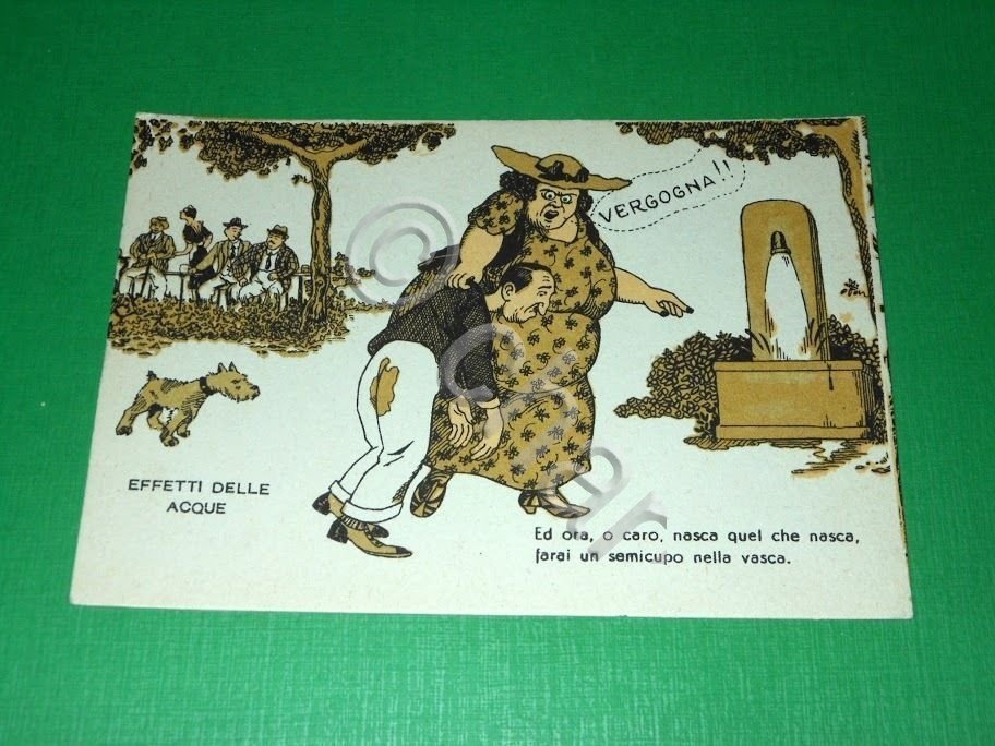 Cartolina Satirica - Terme di Montecatini - Effetti delle Acque … | Immagine principale