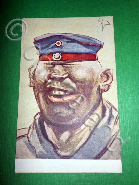 Cartolina satirica Militaria - TEDESCO - illustratore E. Sacchetti 1930 …